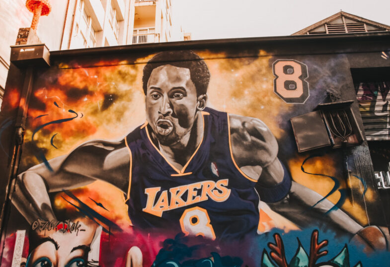 Mural of Kobe in the streets of Melbourne
